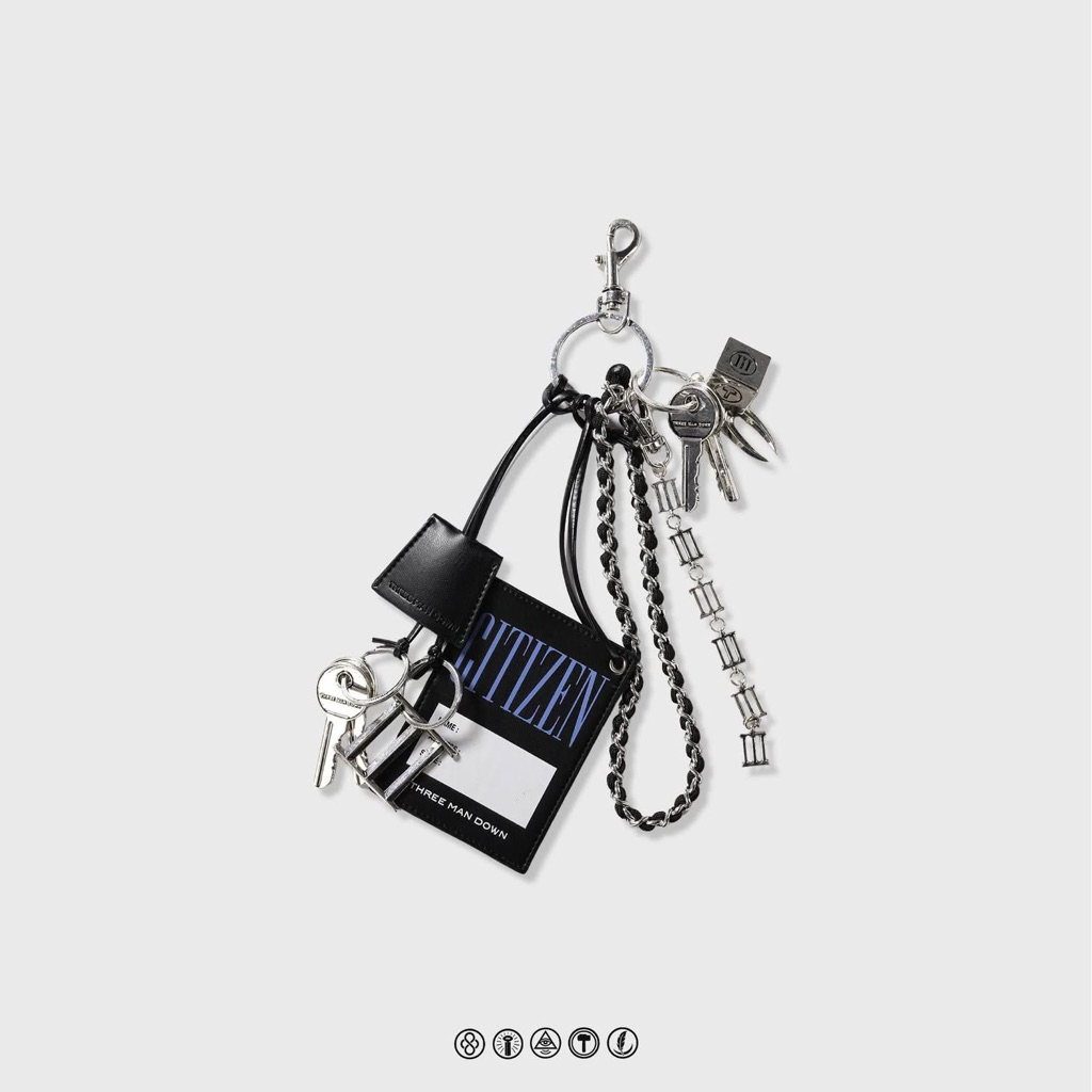 พวงกุญแจ THREEMANDOWN Multi-Logo Keychain ทรีแมนดาวน์