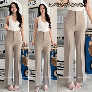 P43 กางเกงขาม้า กางเกงขาม้าเล็ก หรือ กางเกงขาม้าน้อย S-XL งานตะขอดีเทลซิปหน้า แต่งกระเป๋า 2 ข้าง