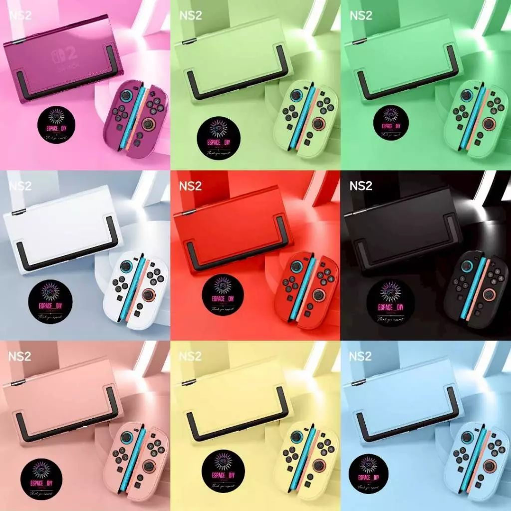 เคส Nintendo Switch 2 สีพาสเทล วัสดุพลาสติกPC พลาสติกไม่กัดตัวเครื่อง กางขาตั้งเครื่องได้ For Nintendo Switch2