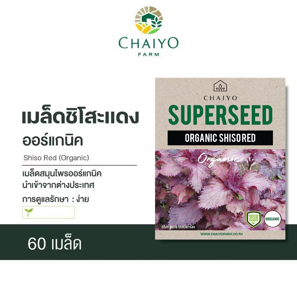 เมล็ด Shiso Red (Organic) ชิโสะ แดง ออร์แกนิค