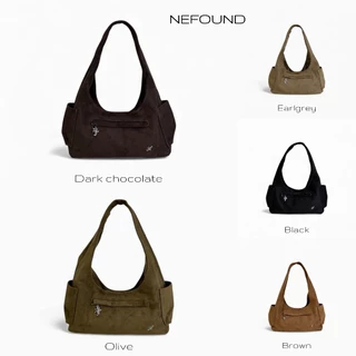 NF25036 NEFOUND กระเป๋าโฮโบรุ่น Ella bag หนังกลับ Premium