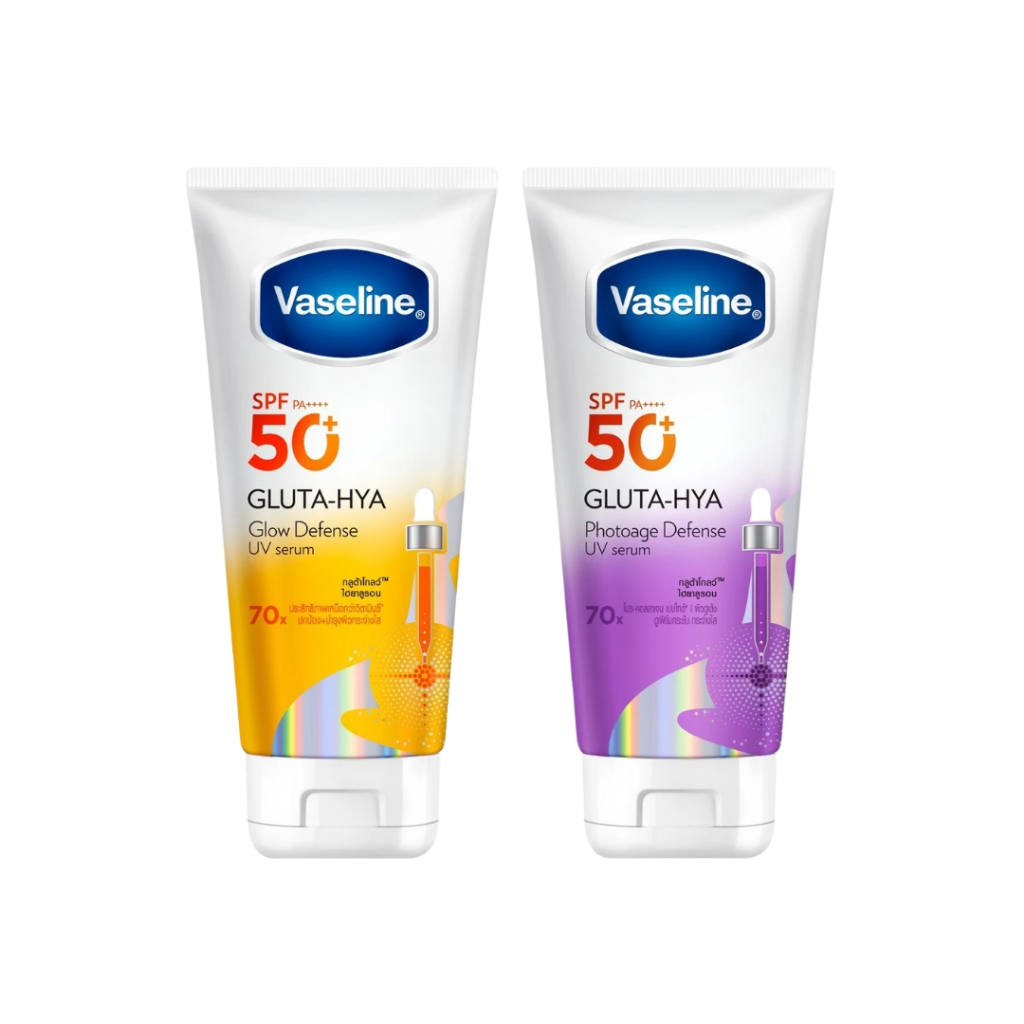 [ 1 หลอด ] Vaseline วาสลีน เอสพีเอฟ50+ พีเอ++++ กลูต้า-ไฮยา ดีเฟนซ์ ยูวี เซรั่ม ขนาด 260 มล. 2 สูตร ราคา ถูกที่สุด ดีลบีเคเค แกลเลอรีภาพที่ 4