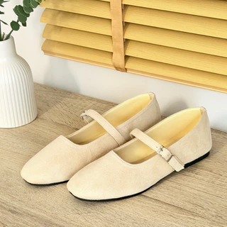 Rarin รุ่น [ Hazel ] 36 - 41 รองเท้าผู้หญิง Suede Mary Jane รุ่นใหม่ ดีไซน์คลาสสิก