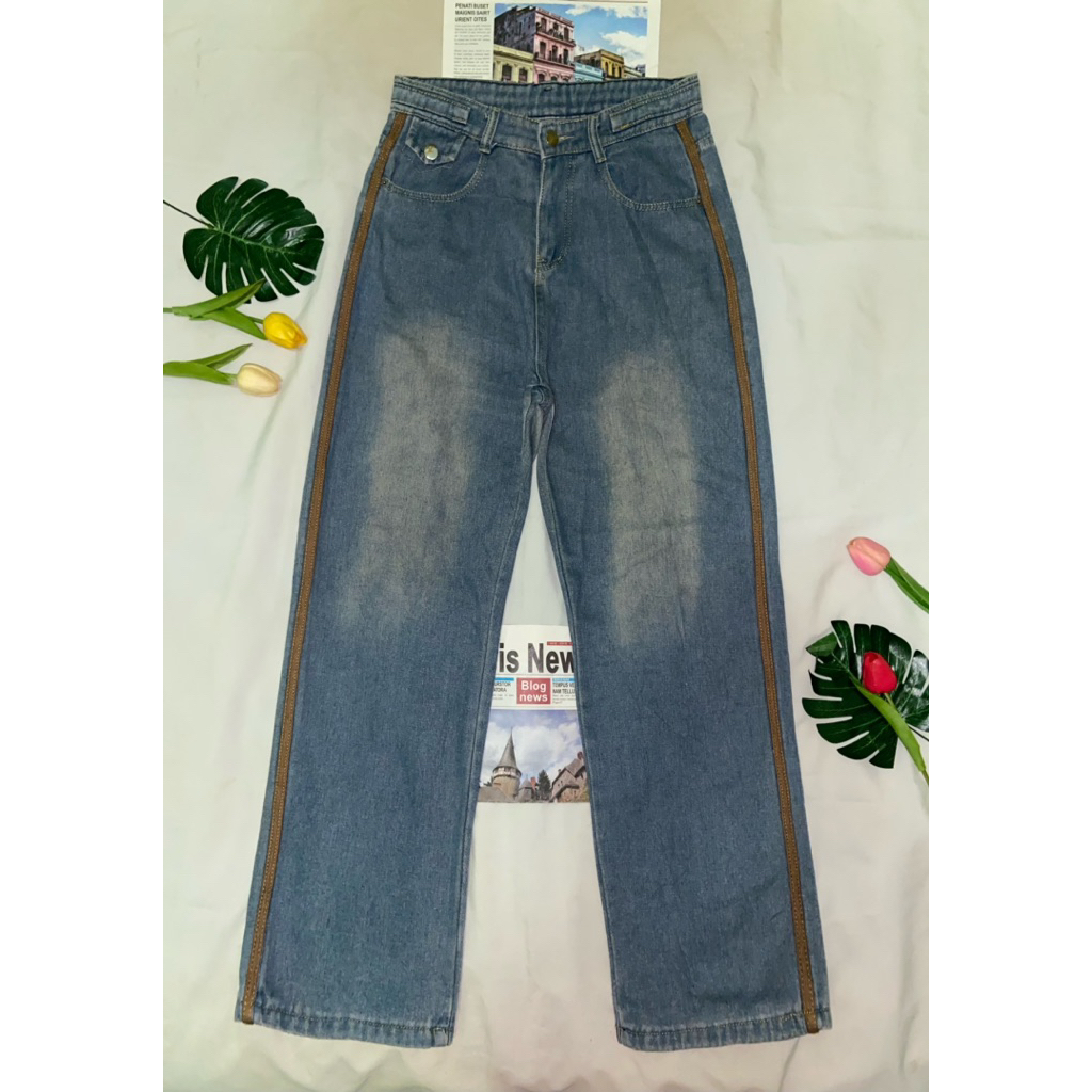 กางเกงยีนส์ทรงกระบอก (P37)