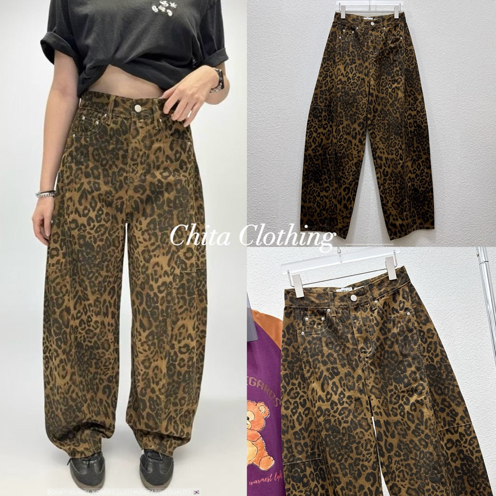📍พร้อมส่ง📍🇰🇷FSY🇰🇷10381  Sassy leo barrel jeans • ยีนส์ทรงบาเรล เย็บแบบขยายด้านข้างพองนิดๆ เนื้อผ้ายีนส์ไม่ยืด ไม่หนา!