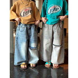 🛒พร้อมส่ง ☑️ขายาวยีนส์เด็ก