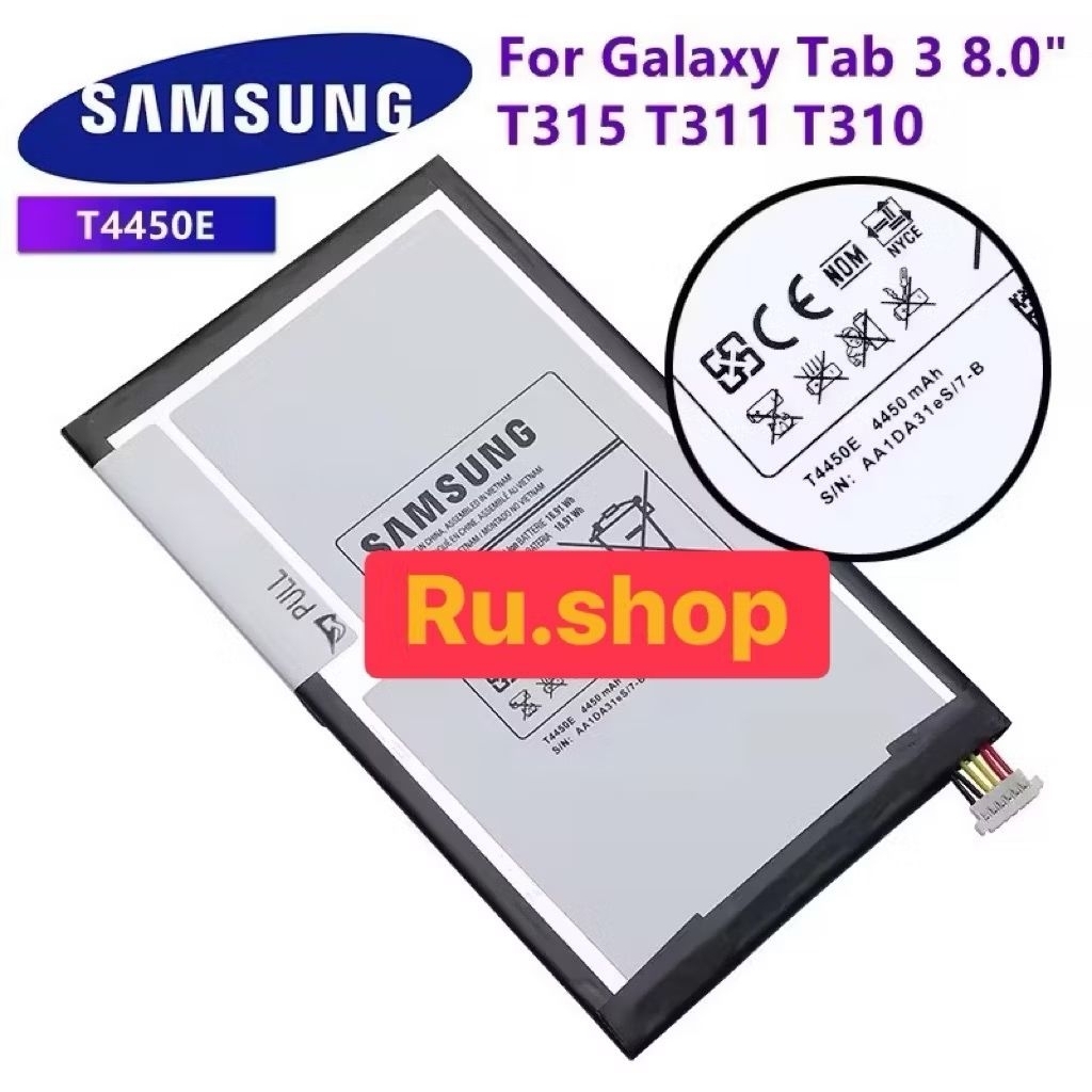 แบตเตอรี่ Samsung GALAXY Tab 3 8.0 T310 T311 T315 E0288 E0396 T4450E 4450mAh พร้อมชุดถอด+แผ่นกาวติดแ