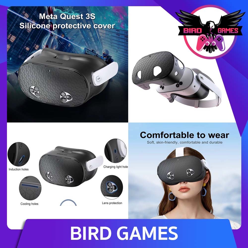 ซิลิโคน Meta Quest 3s (Protective Cover for Meta Quest 3s)(ซิลิโคน Meta 3s)(Silicone Meta Quest 3s)