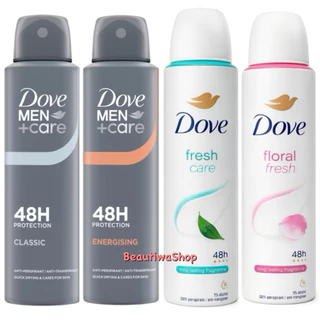 Dove - Anti-Perspirant Deodorant Spray 150 ml. 0% Alcohol, 48 h. วงแขนแห้งสบาย สดชื่น มั่นใจได้ตลอดทั้งวัน