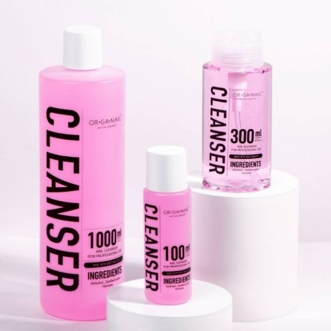 OR•GA•NAIL Cleanser คลีนเซอร์ 4ขนาด 100/300/500/1,000ml. ทำความสะอาดหน้าเล็บ เช็ดความเหนียวOrganail