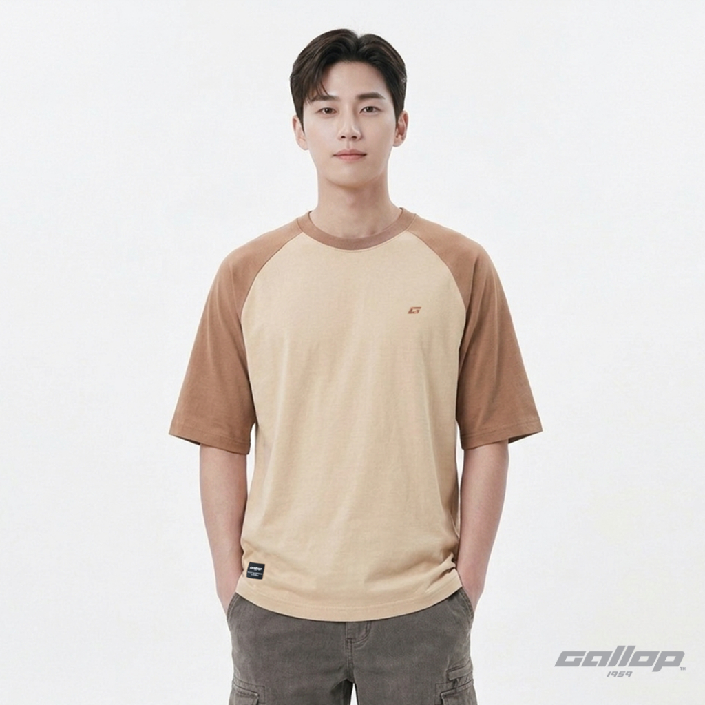 GALLOP : เสื้อยืด Oversize Camping T-Shirt ผู้ชาย รุ่น GT9171 สี Khaki - กากี / ราคาปกติ 1590.-