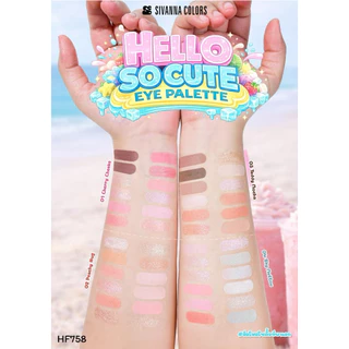 HF758 อายแชโดว์ สิเวนน่า คัลเลอร์ส ฮัลโล โซคิวท์ อายพาเลทท์ Sivanna colors 12เฉดสีในตลับเดียว 1.6*12 กรัม