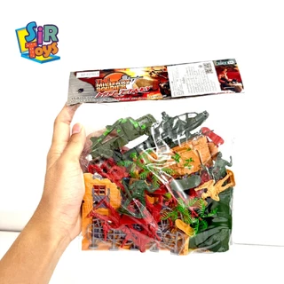 ทหารของเล่น โมเดลทหารของเล่นจิ๋ว ฟิกเกอร์ทหาร ขนาด5ซม. พร้อมรถจรวด รถถัง คอปเตอร์ ทหาร 24 ตัว