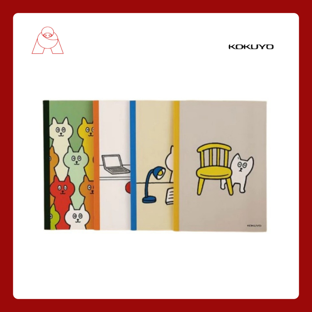 Kokuyo illustrator notebook สมุดจด ลายน้องแมว ขนาด A5 (208 x 148 mm.) มีให้เลือก 4 ลาย