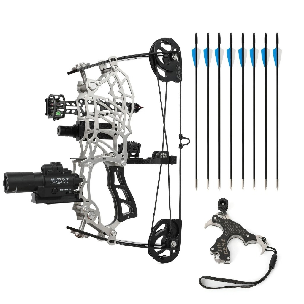 Mini Compound Bow 13" Ultra-Short Wheelbase 15-32lbs Adjustable