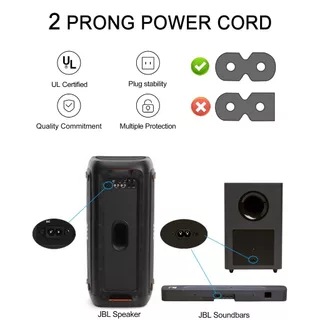 สายไฟชาร์จ 2 Prong AC Charger Replacement for ONN Bluetooth Speaker Speaker Charger Charging Power Cable Cord 10Ft