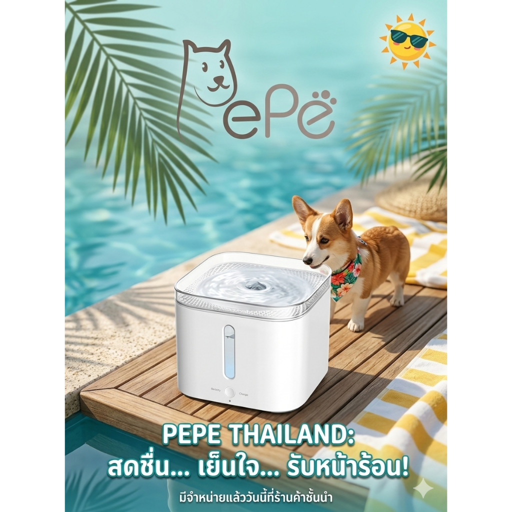 PETKIT Eversweet 2S ประกันศูนย์ไทย 1 ปี น้ำพุแมวอัตโนมัติ
