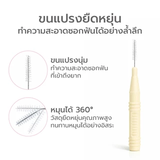Simple Beauty แปรงขัดร่องฟัน ชุดแปรงทำความสะอาดซอกฟัน Interdental Brush ขนแปรงไนล่อน ทนทาน