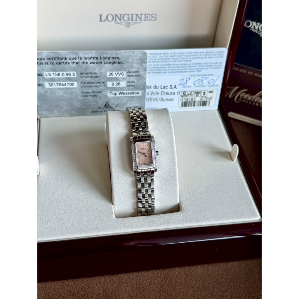 Longines Dolcevita L5.158.0 Diamond Bezel💎ขอบเพชรแท้ 28เม็ด หน้าปัดChampagne