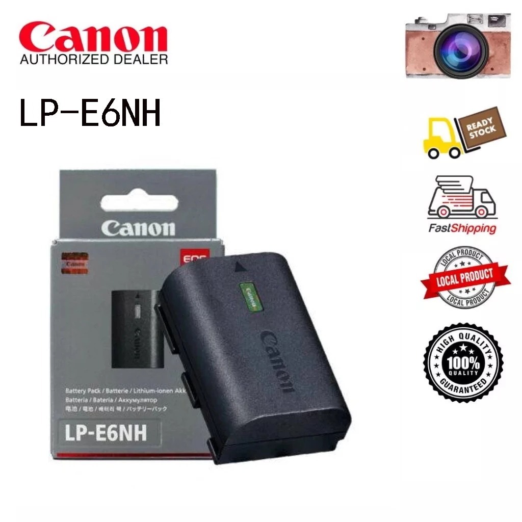 Canon LP-E6NH / LPE6NH / LP-E6N / LP-E6 แบตเตอรี่ลิเธียมไอออน (7.2 V 21 mah ) สำหรับ EOSR 5 / EOSR 6