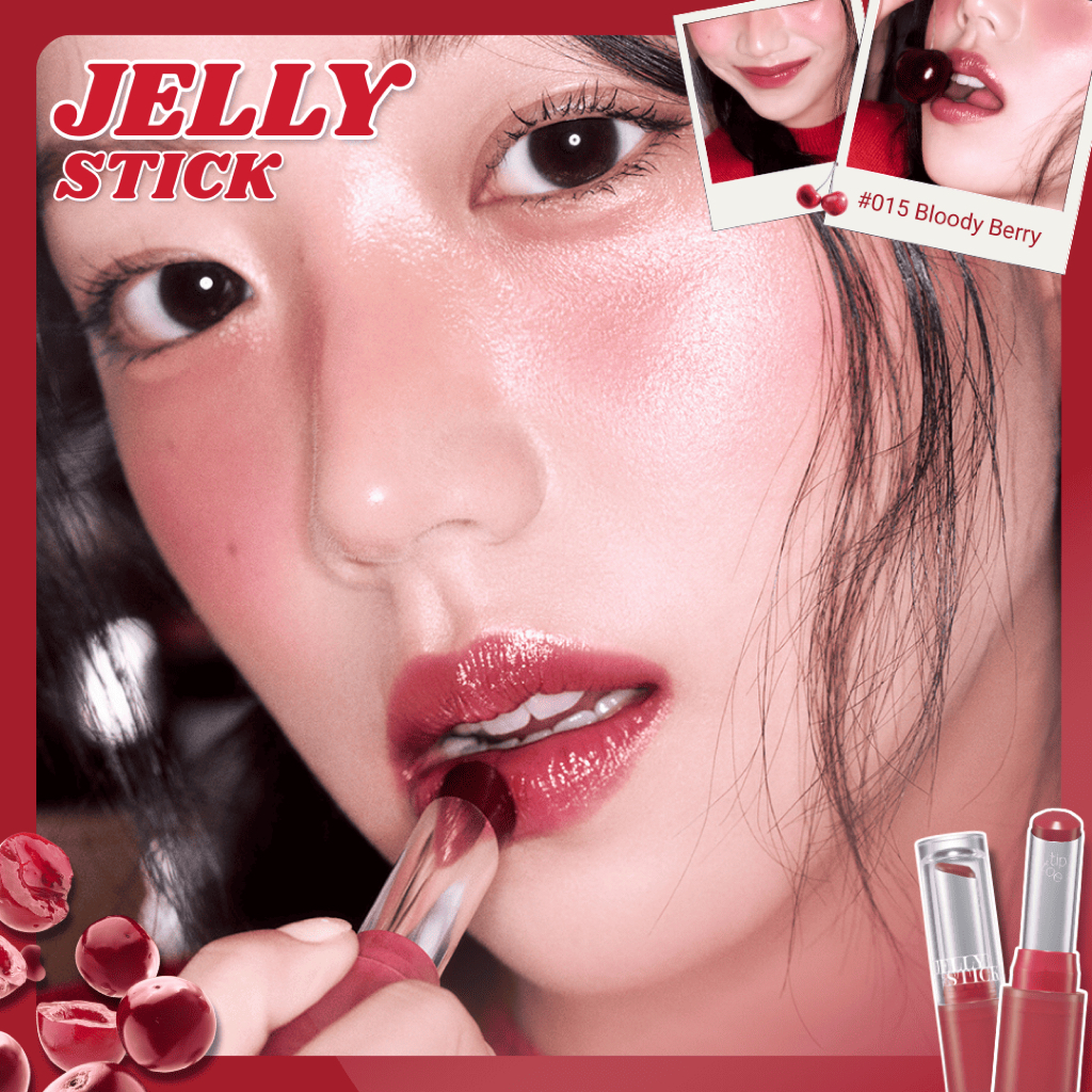 TIPTOE_Jelly Stick ลิปสติกเนื้อเจลลี่ 16 สี
