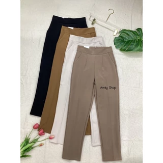 กางเกงขากระบอกเล็ก ซิปหลัง เอวสูง ใส่สบายทุกโอกาส AMITY SHOP