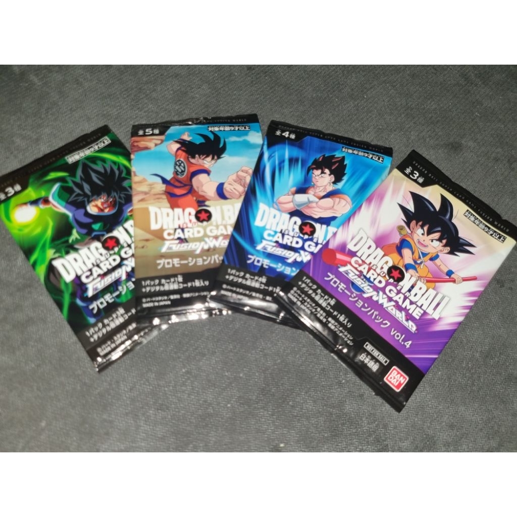 Dragon Ball Card Game Super Fusion World Promo Pack และ Battle Pack ชุดต่าง ๆ