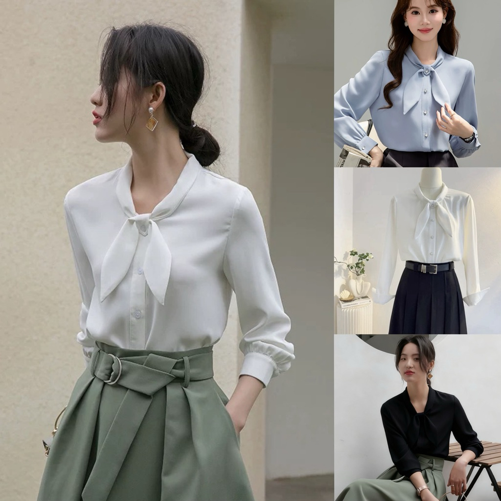เสื้อทำงานแขนยาว แบบน่ารัก🌨️🌨️