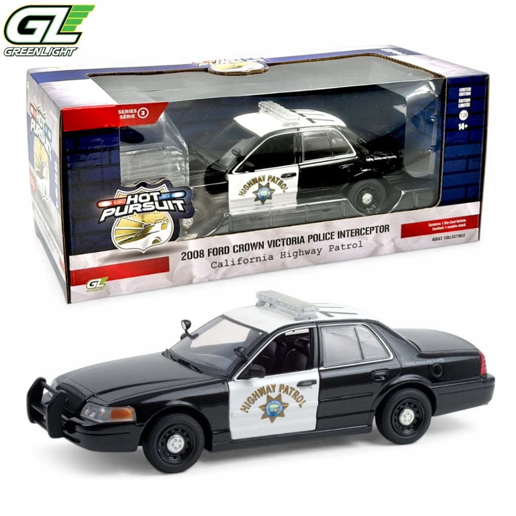 Greenlight | 2008 Ford Crown Victoria Police Interceptor - California Highway Patro สเกล 1:24 85523