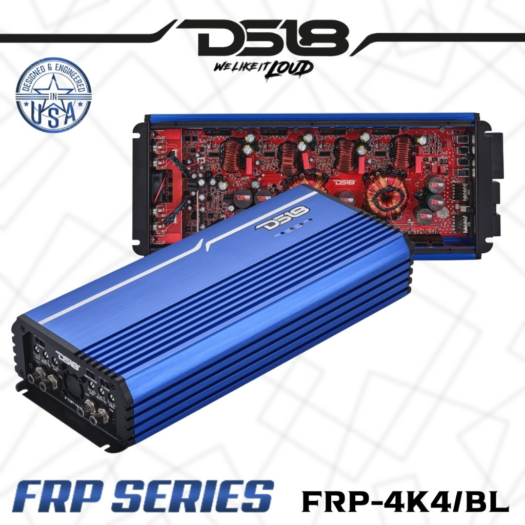 เพาเวอร์แอมป์ DS18 FRP-4K4/BL 4-Channel Full-Range Class D Amplifier กำลังขับ 4,000 Watts
