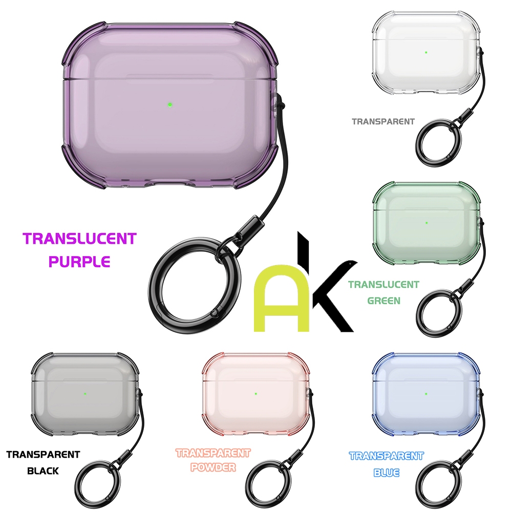 AK เคสป้องกัน Airpods 4/4ANC/3/2/1 เคส TPU ใสกันกระแทกแบบนิ่มสำหรับ Airpods Pro 2 Pro 1