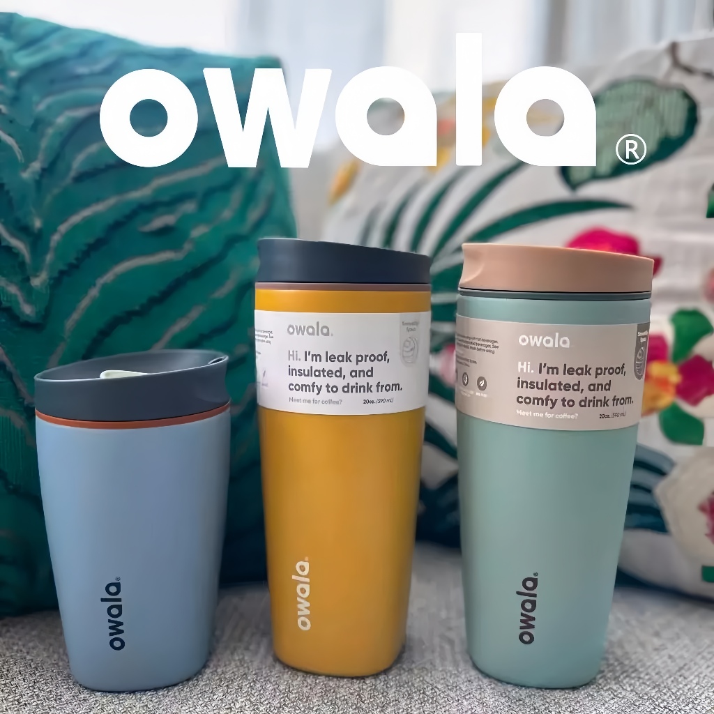(สินค้าพร้อมส่ง) สินค้าแท้ 100% จากสหรัฐอเมริกา แก้วใส่มัทฉะ Owala SmoothSip Slider 12oz/20oz