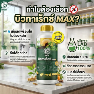 ยาฆ่าเพลี้ยไก่แจ้ ป้องกันใบหงิก ใบงอ แมลงดูดน้ำเลี้ยง บิวทาเร็กซ์แม็กซ์น้ำ รวม 2 สูตรในขวด เชื้อบิวเวอร์เรีย เมธาไรเซียม