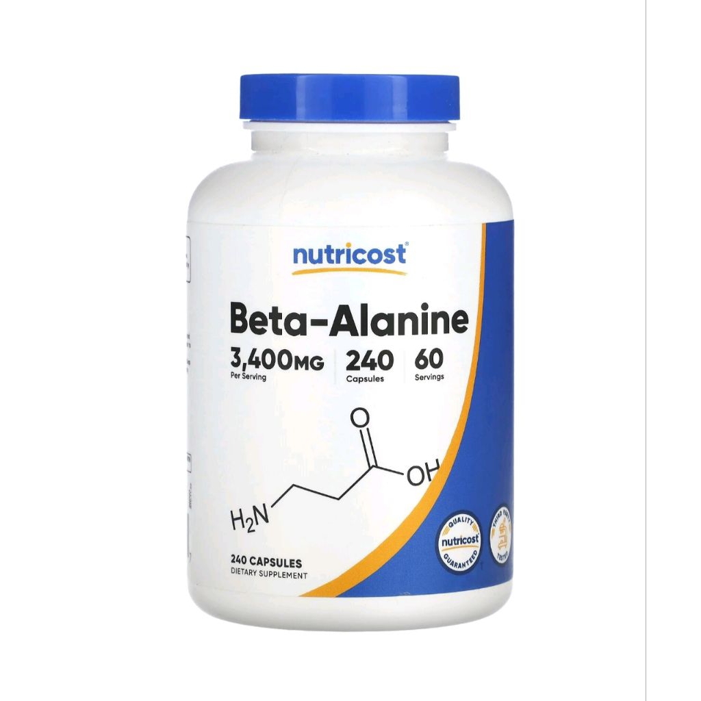 Nutricost Beta-Alanine Capsules 3400mg, 240 Capsules.Potent Beta Alanine, Gluten Free & Non-GMO