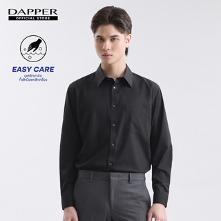 DAPPER เสื้อเชิ้ตแขนยาว EASY CARE ทรง Regular Fit สีดำ (BSL/BK/218RN6)