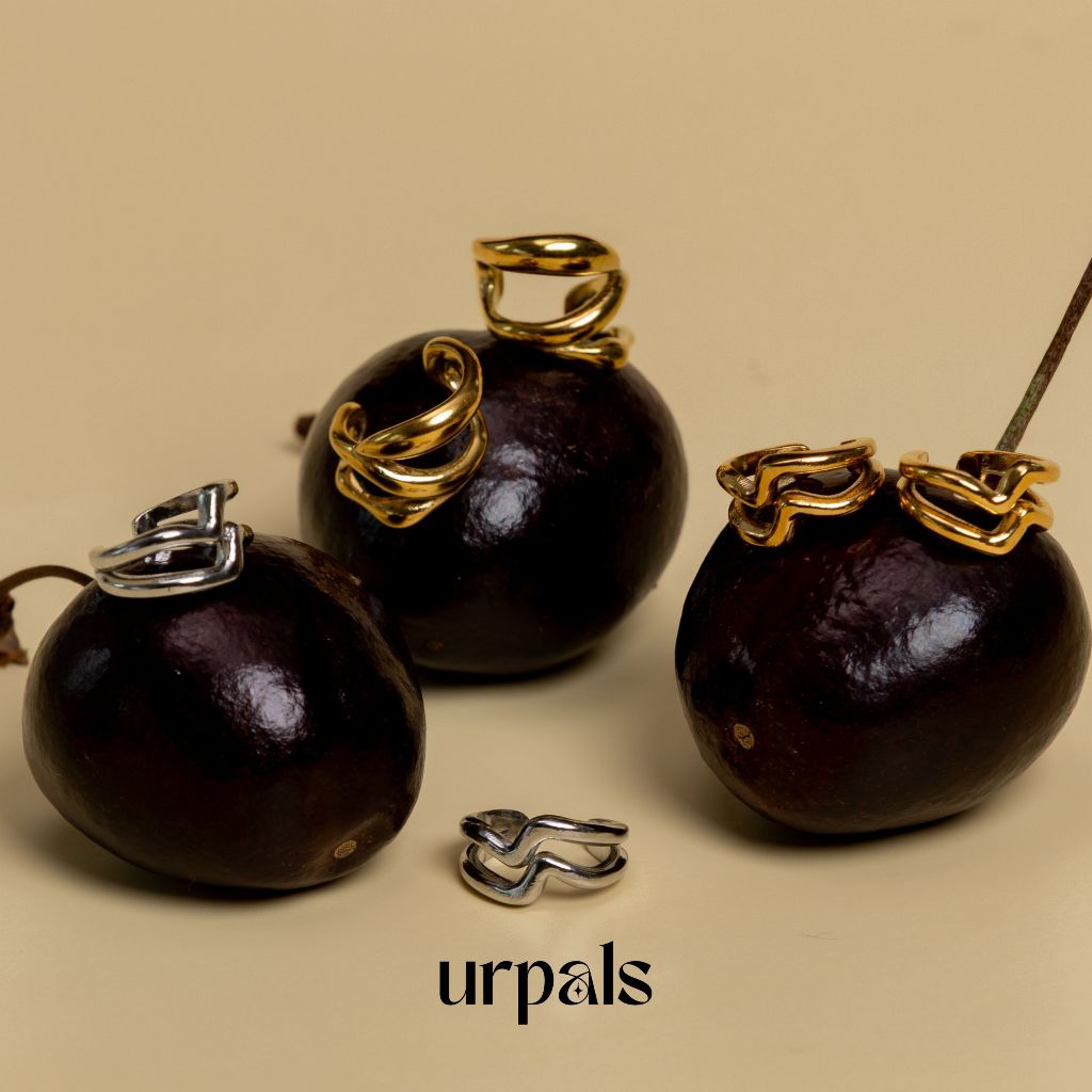 URPALS ต่างหูหนีบ ต่างหู Ear cuff ตัวเรือน Stainless ชุบทอง 18K แพ้ง่ายใส่ได้ ใส่ได้นาน