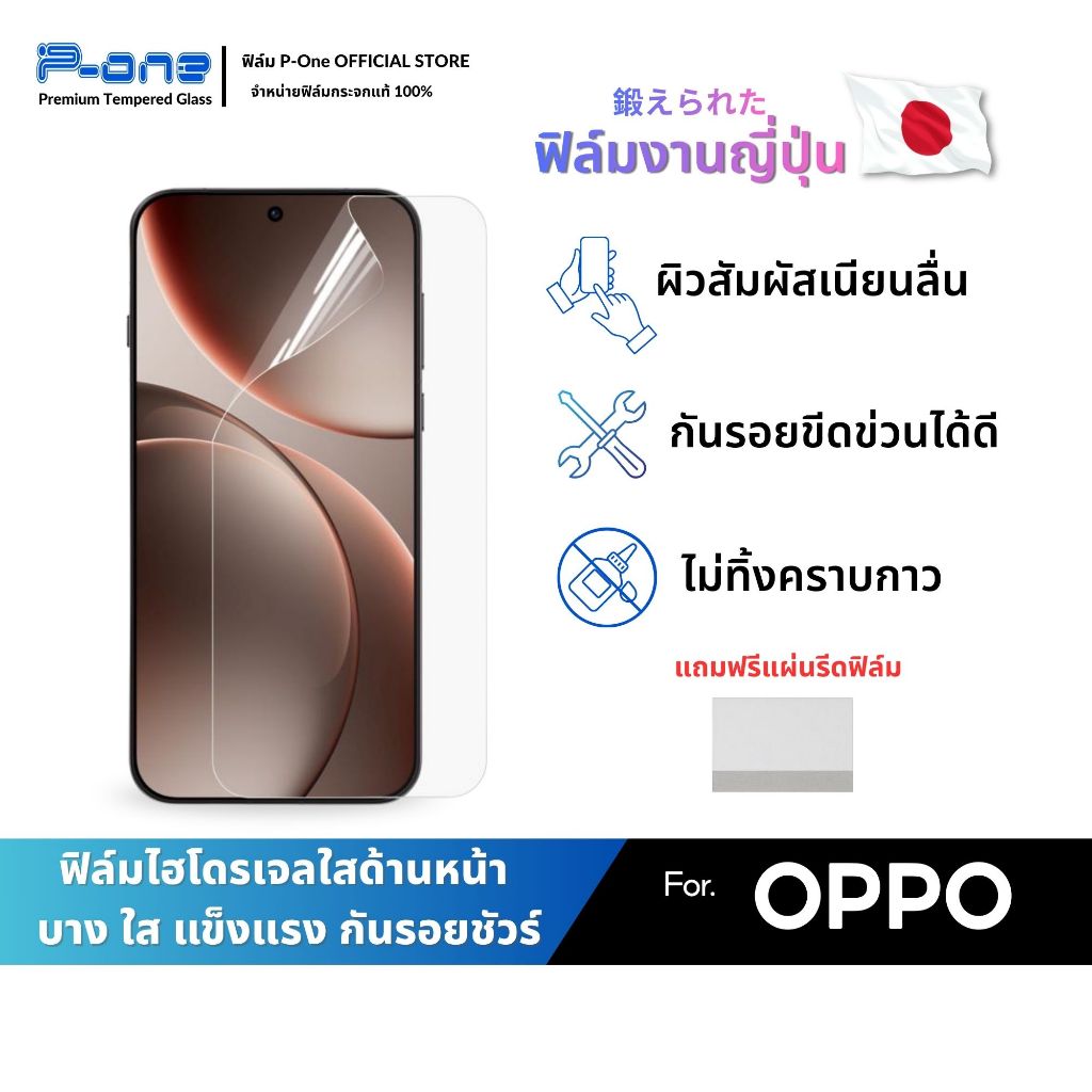 ฟิล์มไฮโดรเจลหน้าใส สำหรับ OPPO a6pro a6max a3x a3pro a5pro a74 a60 a78 a16 a5 a18 a57 a5i a58 a17k