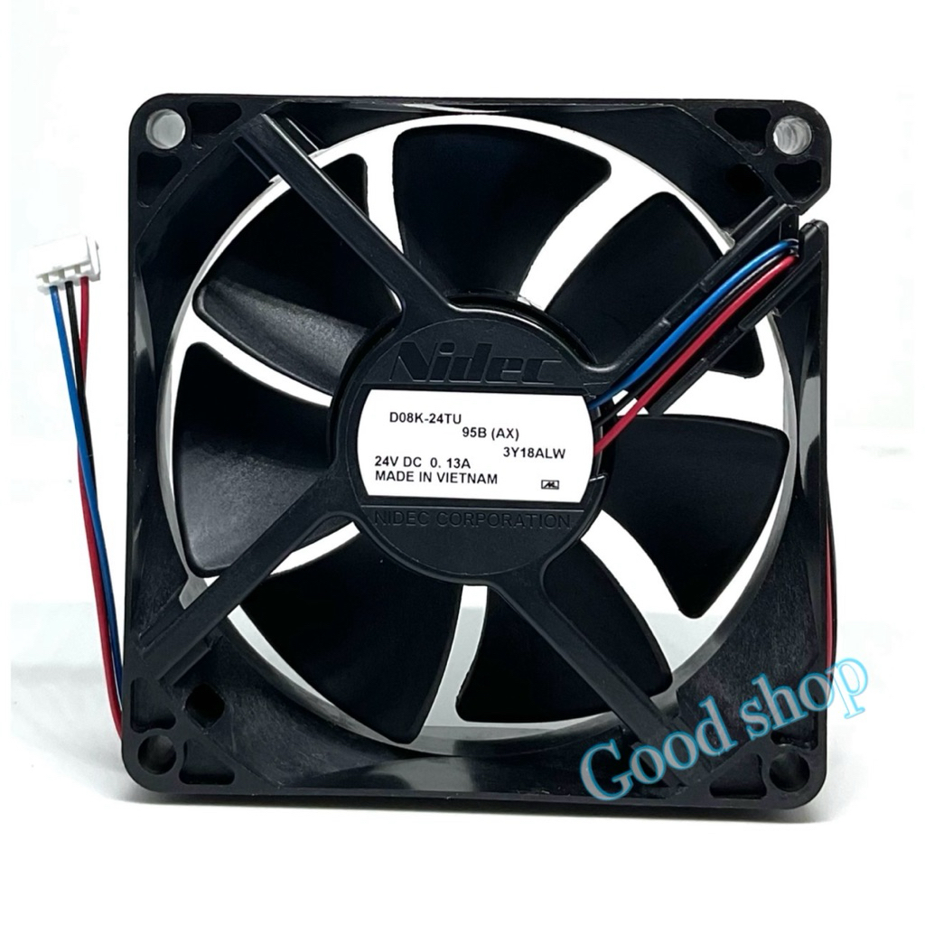 พัดลม 3นิ้ว (3“) 80x80x25 24VDC 0.13A D08K-24TU 3สาย พร้อมส่ง