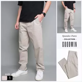 ⚡GW⚡P057 กางเกงขายาว ผู้ชาย ผ้ายืด สีพื้น ยาว 40-42 นิ้ว ไซส์ 30-38