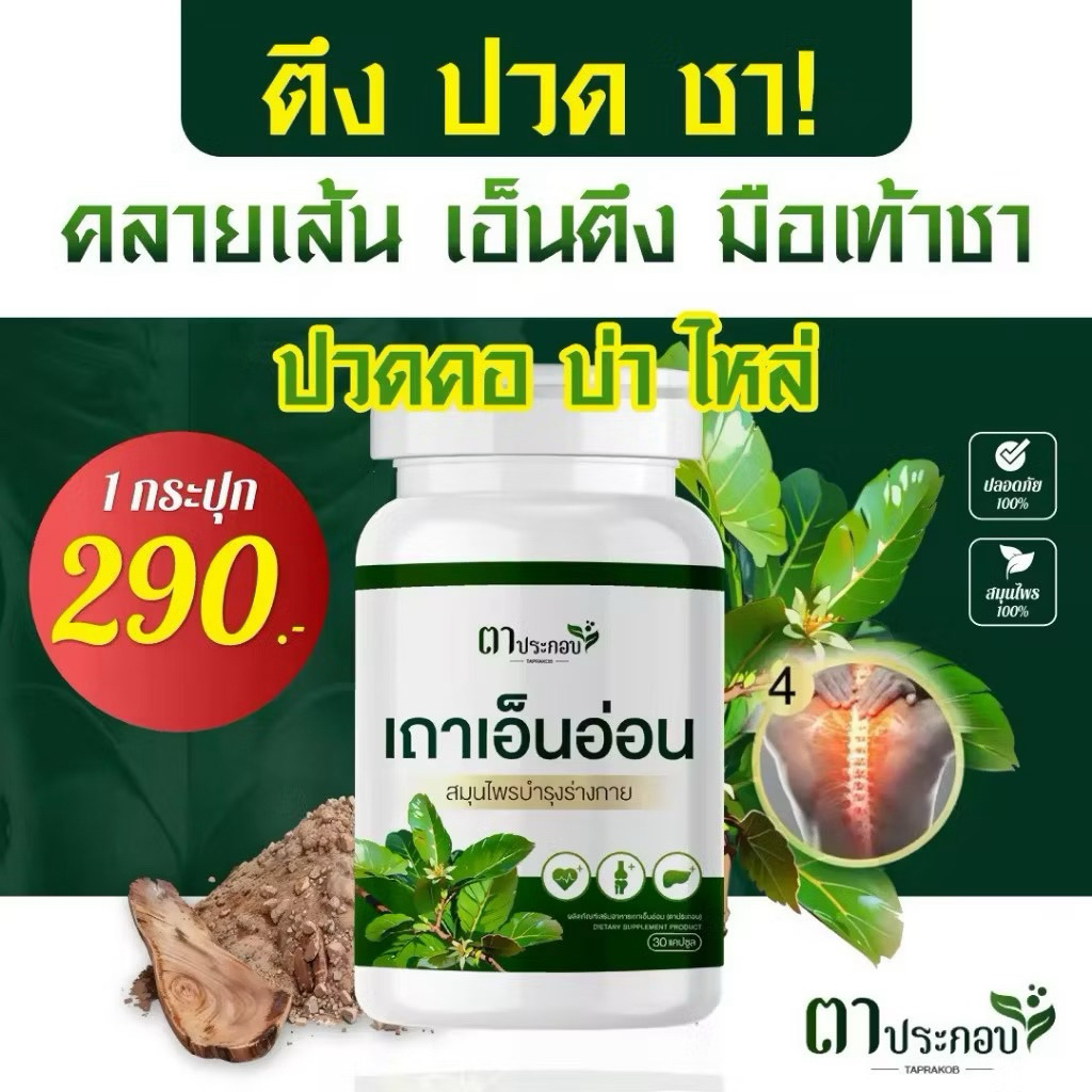 เจ็บข้อ ปวดข้อ ปวดเข่า งอขาไม่ได้ เถาเอ็นอ่อนแบรนด์ตาประกอบ ของแท้100%