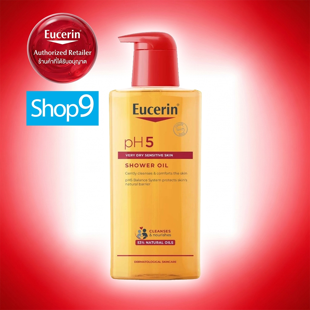 ((แท้ 100% ร้านยา)) Eucerin pH5 VERY DRY SENSITIVE SKIN SHOWER OIL 400ML.