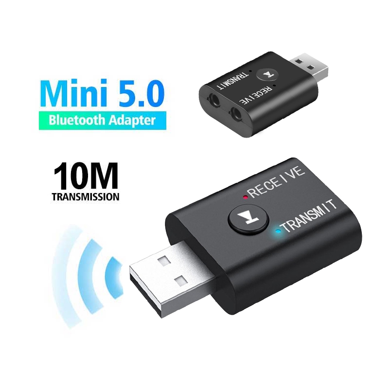 ตัวรับ/ตัวส่งสัญญาณบลูทูธ 2in1 Bluetooth5.0 Transmitter Receiver USB Wireless ตัวรับส่งสัญญาณเครื่องเสียง