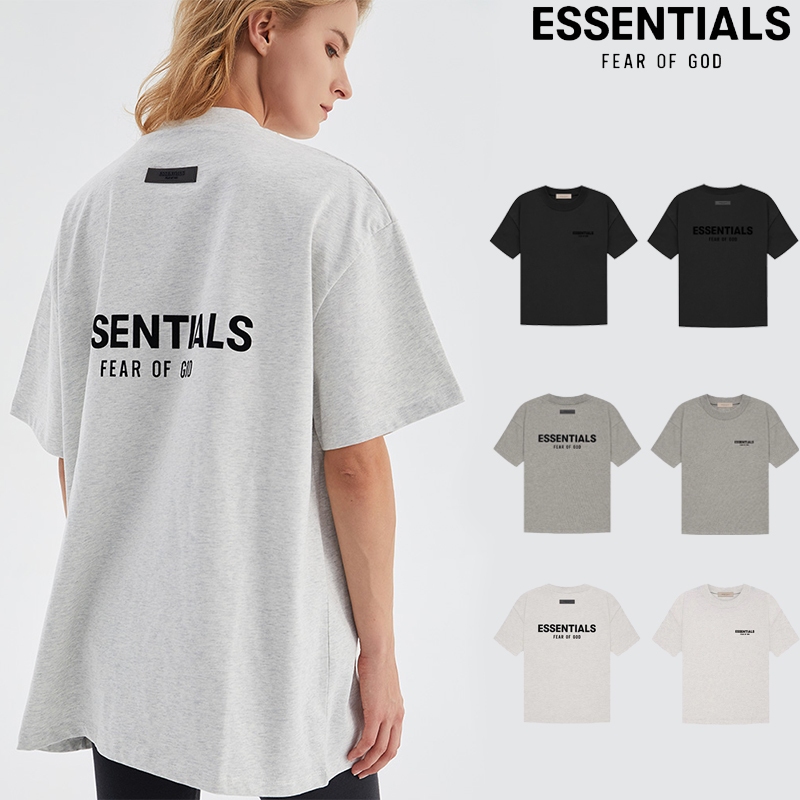 Fear of God Essentials Classic Short Sleeve TeeMen เสื้อยืดฤดูร้อนเสื้อยืดผ้าฝ้ายคุณภาพสูง Le