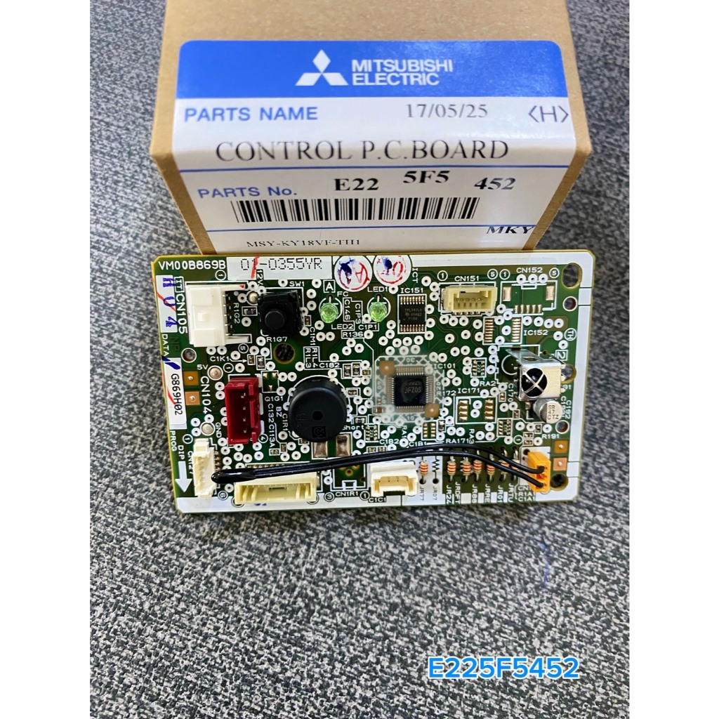 E225F5452 แผงรับสัญญาณรีโมท เครื่องปรับอากาศ Mitsubishi รุ่น MSY-KY18VF-TH1