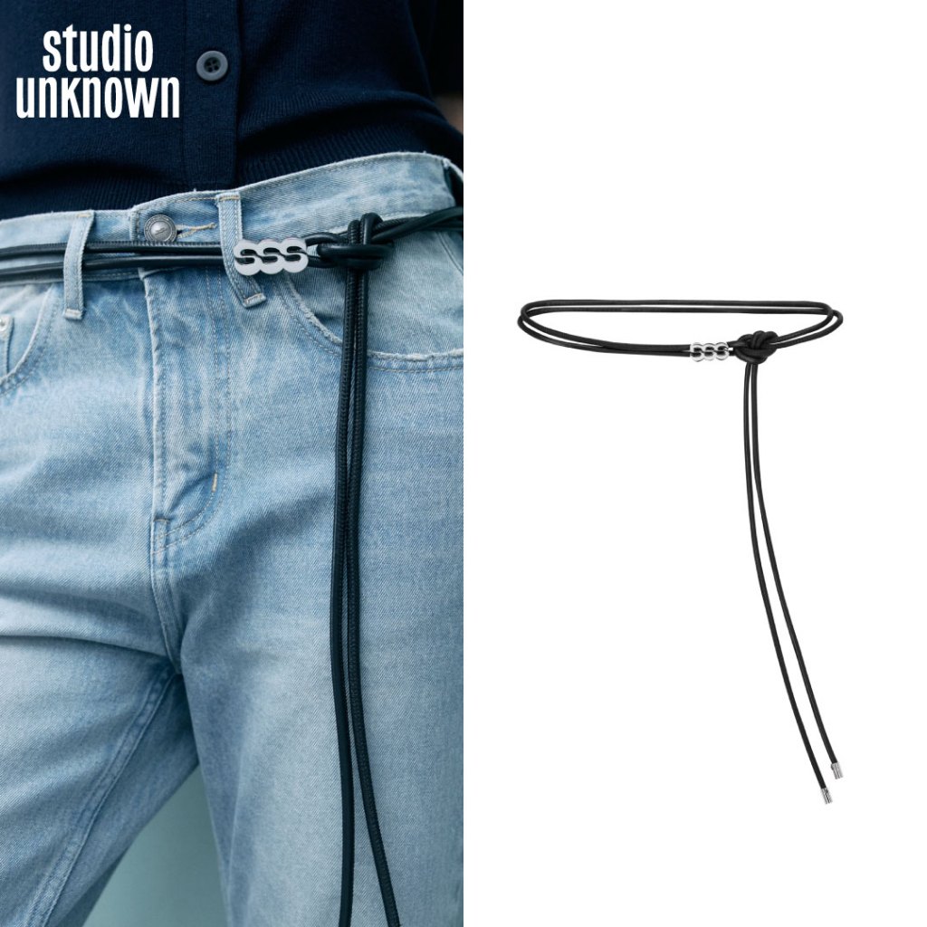 STUDIO UNKNOWN - SS26 SSS Rope Belt เข็มขัดหนังสามารถดีไซน์การผูกใส่ได้