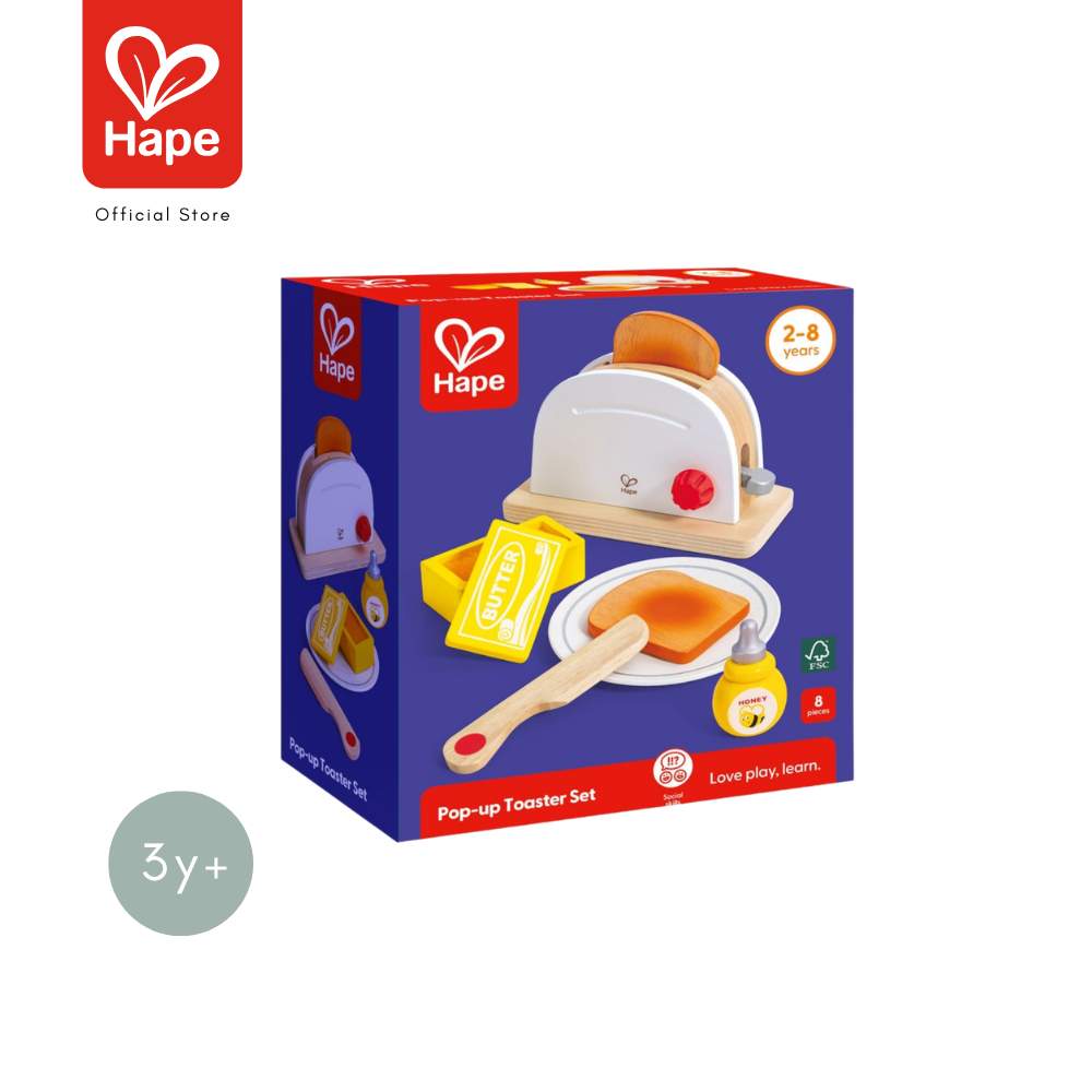 Hape - Pop-up Toaster Set        ชุดเครื่องปิ้งขนมปังป๊อปอัพ        3Y+ รูปที่ 8