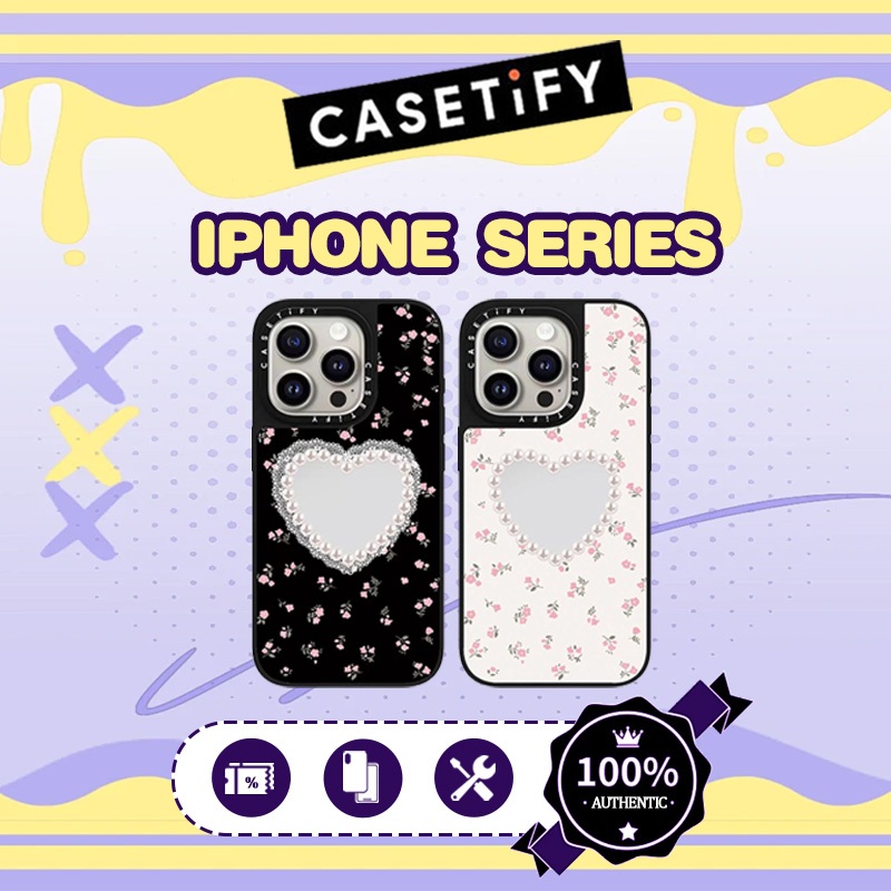 CASETiFY | Pearly Heart เคสกันกระแทก For iPhone 16 Pro Max/15 Plus/14 Pro/13/12/16Pro/13 Pro/15 Pro