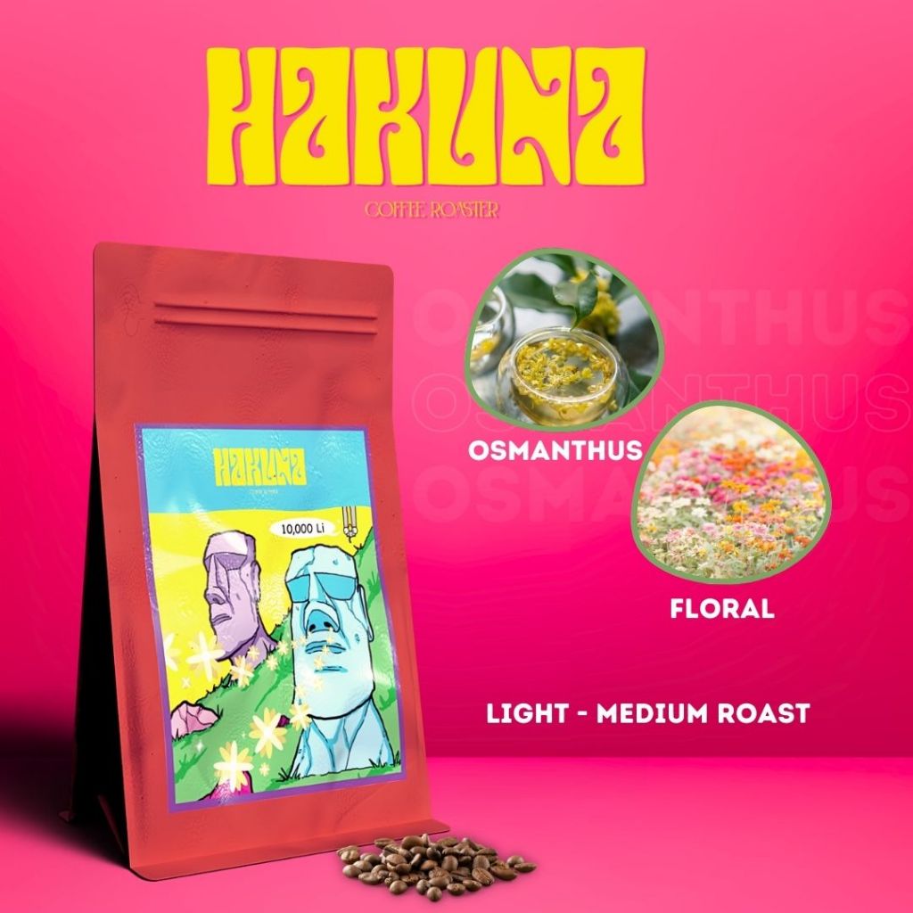 Hakuna Coffee Roaster เมล็ดกาแฟคั่วอ่อนกลาง หอมหมื่นลี้ Osmanthus   อราบิก้า 100%