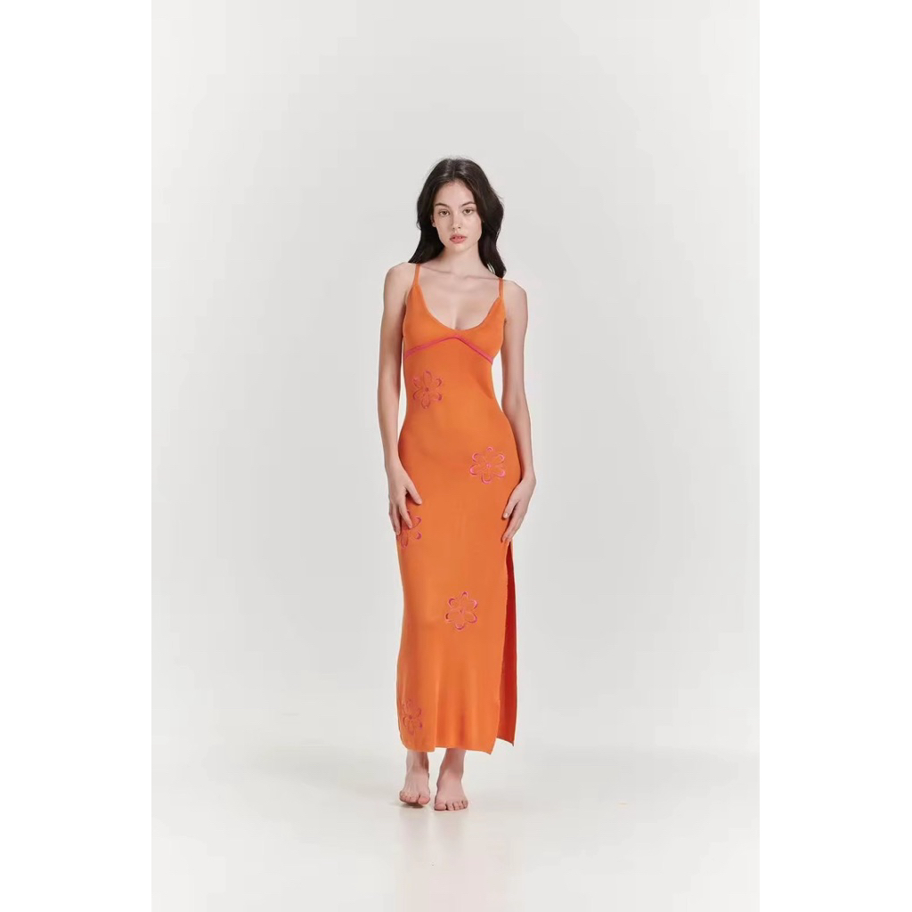 ส่งต่อ ของแท้ Gigibeachbabes - Hawaiian Knit Dress เดรสยาว ผ้า knit