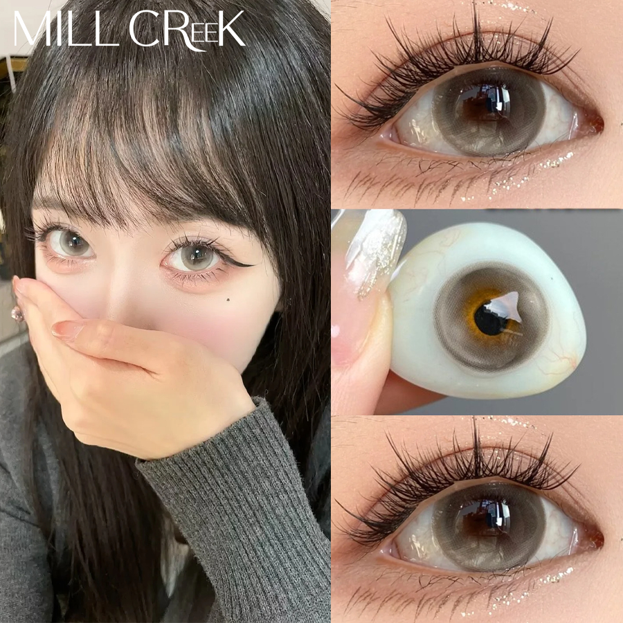 FDA MILL CREEK คอนแทคเลนส์สี สะดวกสบายสีเทา สีฟ้า Sleep Artist 14.5mm 0.00องศา 12เดือน คอนแทคเลนส์สี